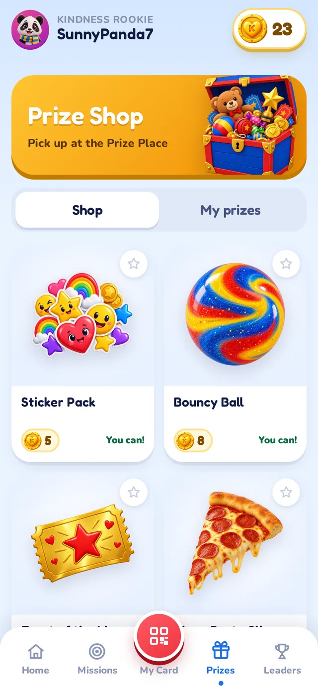Prize shop